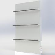 Электрический полотенцесушитель Teploceramic TCMT-RA 400, белый, с терморегулятором