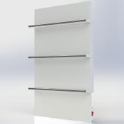 Электрический полотенцесушитель Teploceramic TCMT 400, белый, с выключателем